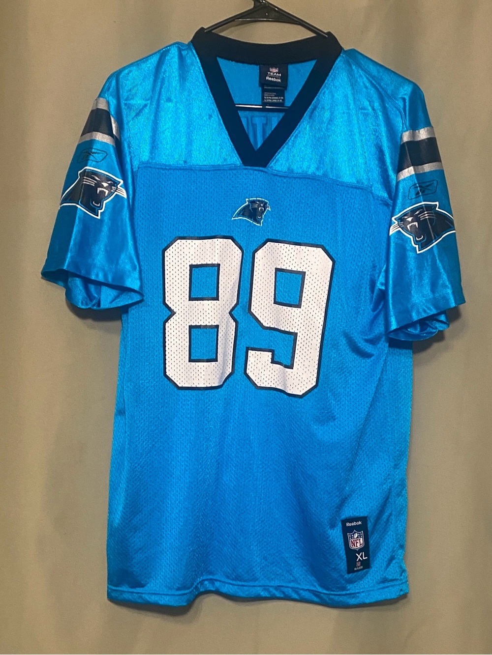 Carolina Panthers Steve Smith 89 Youth Jersey Reebok NFL Team Apparel XL (18-20)